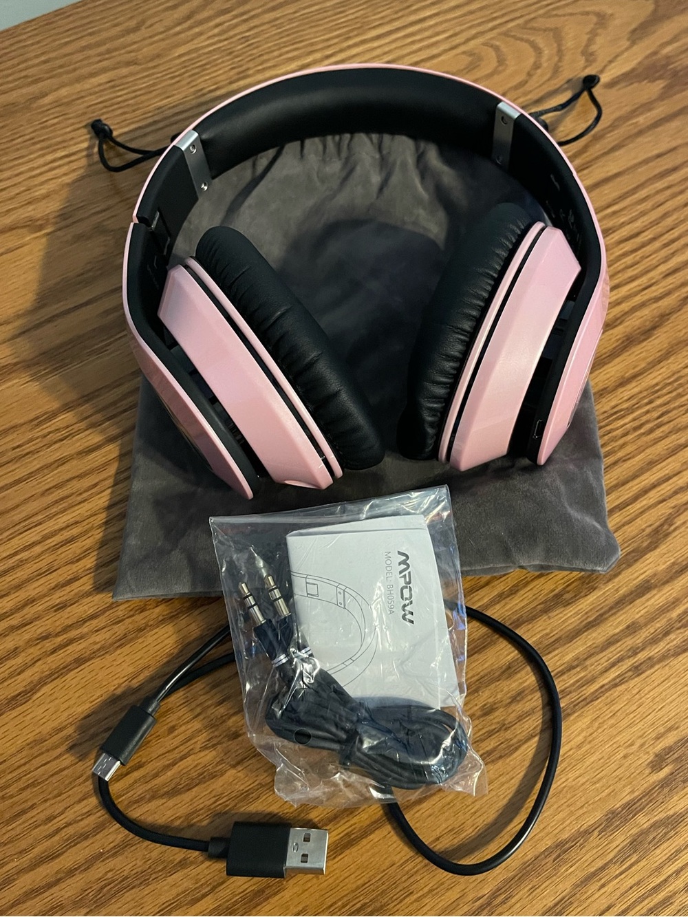Mpow Pink Over-Ear Wireless Headphones — Comfortable Bluetooth Listening